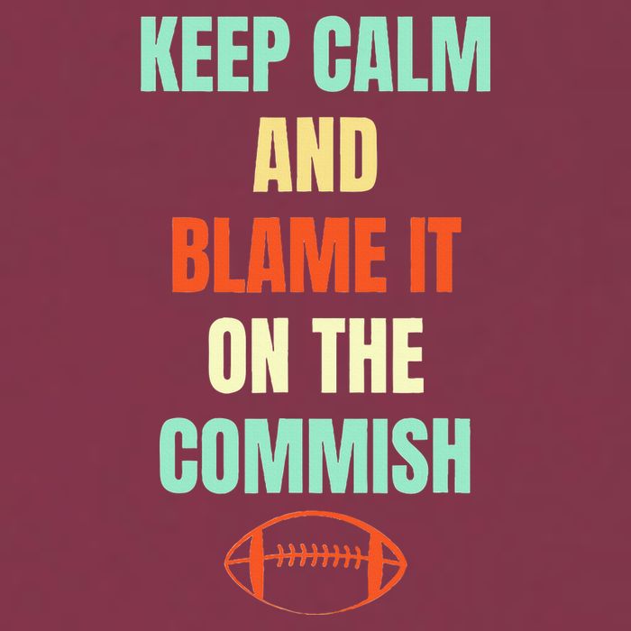 Fantasy Football Quote Keep Calm And Blame The Commissioner 16oz Travel Tumbler