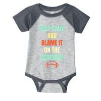 Fantasy Football Quote Keep Calm And Blame The Commissioner Infant Baby Jersey Bodysuit