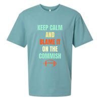 Fantasy Football Quote Keep Calm And Blame The Commissioner Sueded Cloud Jersey T-Shirt