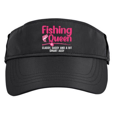 Funny Fishing Queen Design For Women Ladies Fishing Lovers Adult Drive Performance Visor