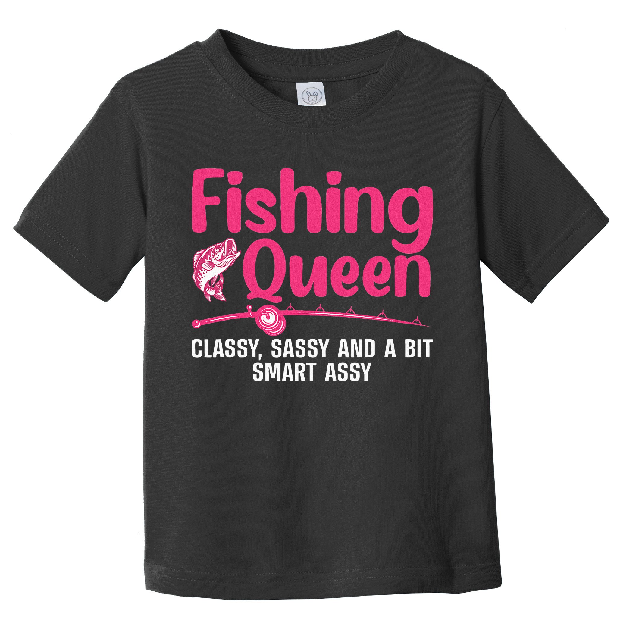 Funny Fishing Queen Design For Women Ladies Fishing Lovers Toddler T-Shirt