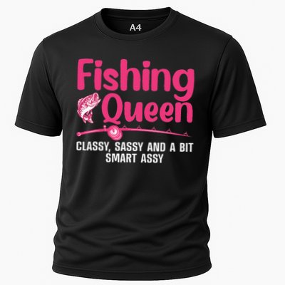 Funny Fishing Queen Design For Ladies Fishing Lovers Cooling Performance Crew T-Shirt