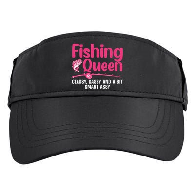 Funny Fishing Queen Design For Ladies Fishing Lovers Adult Drive Performance Visor