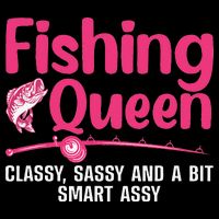 Funny Fishing Queen Design For Ladies Fishing Lovers Kids T-Shirt