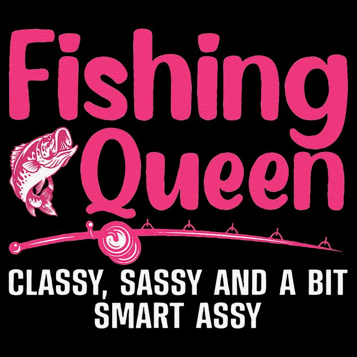 Funny Fishing Queen Design For Ladies Fishing Lovers Kids T-Shirt