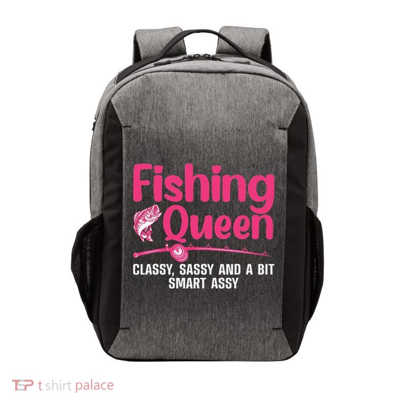 Funny Fishing Queen Design For Ladies Fishing Lovers Vector Backpack