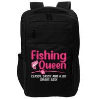 Funny Fishing Queen Design For Women Ladies Fishing Lovers Impact Tech Backpack