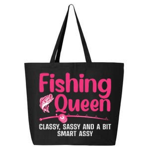 Funny Fishing Queen Design For Women Ladies Fishing Lovers 25L Jumbo Tote