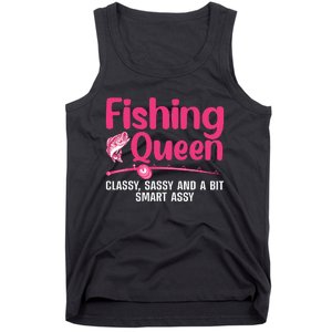 Funny Fishing Queen Design For Women Ladies Fishing Lovers Tank Top