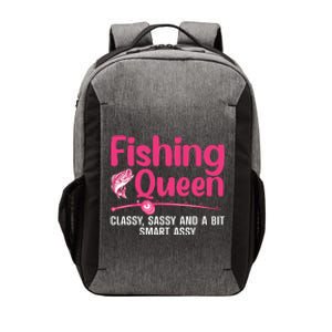 Funny Fishing Queen Design For Women Ladies Fishing Lovers Vector Backpack