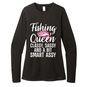 Funny Fishing Queen Design For Women Ladies Fishing Lovers Womens CVC Long Sleeve Shirt