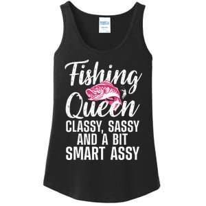 Funny Fishing Queen Design For Women Ladies Fishing Lovers Ladies Essential Tank