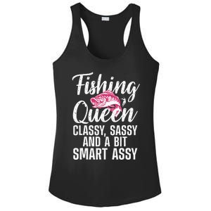 Funny Fishing Queen Design For Women Ladies Fishing Lovers Ladies PosiCharge Competitor Racerback Tank