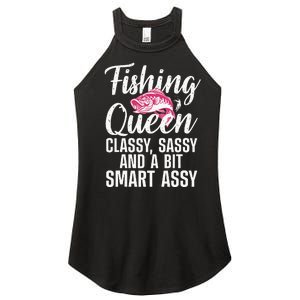 Funny Fishing Queen Design For Women Ladies Fishing Lovers Women's Perfect Tri Rocker Tank