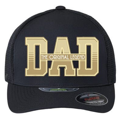 Funny Father Quote Dad The Original Legend Flexfit Unipanel Trucker Cap