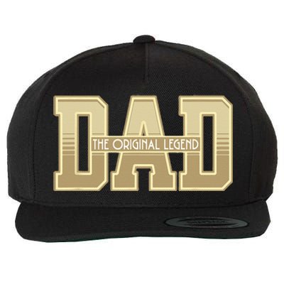 Funny Father Quote Dad The Original Legend Wool Snapback Cap