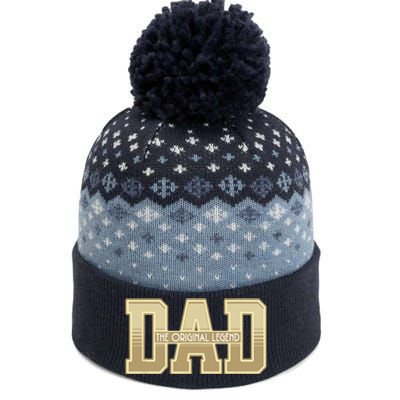 Funny Father Quote Dad The Original Legend The Baniff Cuffed Pom Beanie