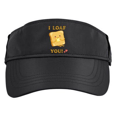 Funny Food Quote I loaf You vintage Adult Drive Performance Visor