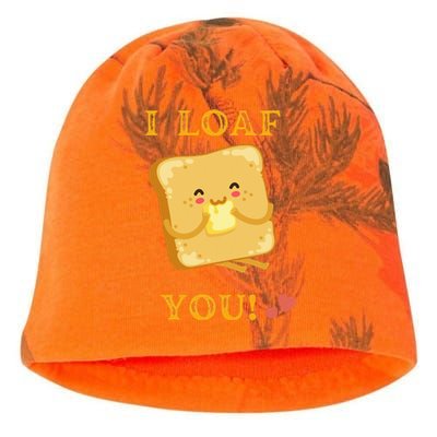 Funny Food Quote I loaf You vintage Kati - Camo Knit Beanie