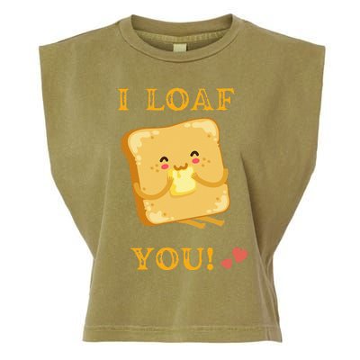 Funny Food Quote I loaf You vintage Garment-Dyed Women's Muscle Tee