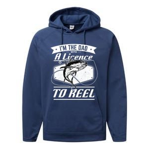 Funny Fishing Quote For Family Great Gift Dad Edition Gift Performance Fleece Hoodie