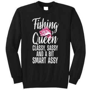 Funny Fishing Queen Design For Women Ladies Fishing Lovers Sweatshirt