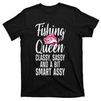 Funny Fishing Queen Design For Women Ladies Fishing Lovers T-Shirt