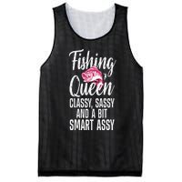 Funny Fishing Queen Design For Women Ladies Fishing Lovers Mesh Reversible Basketball Jersey Tank