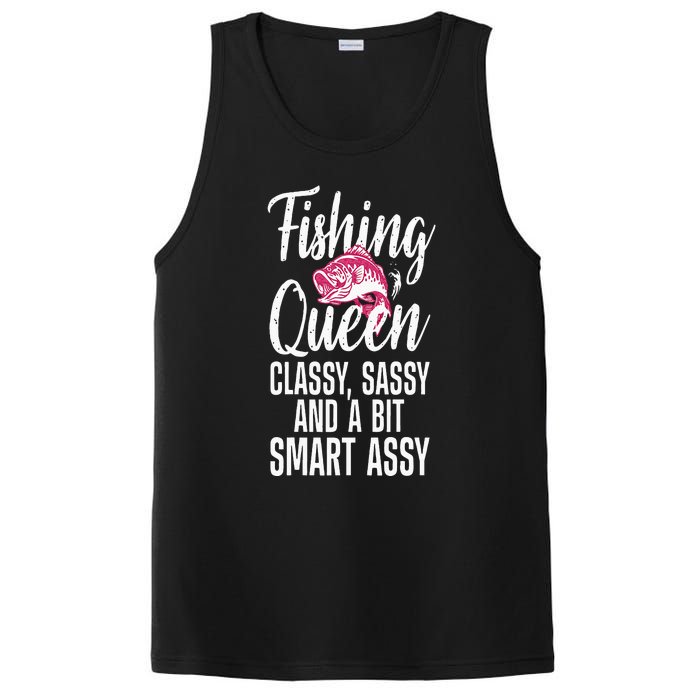 Funny Fishing Queen Design For Women Ladies Fishing Lovers PosiCharge Competitor Tank