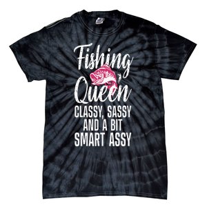 Funny Fishing Queen Design For Women Ladies Fishing Lovers Tie-Dye T-Shirt