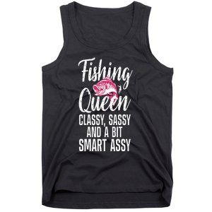 Funny Fishing Queen Design For Women Ladies Fishing Lovers Tank Top