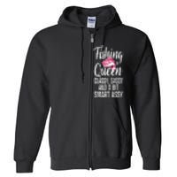 Funny Fishing Queen Design For Women Ladies Fishing Lovers Full Zip Hoodie