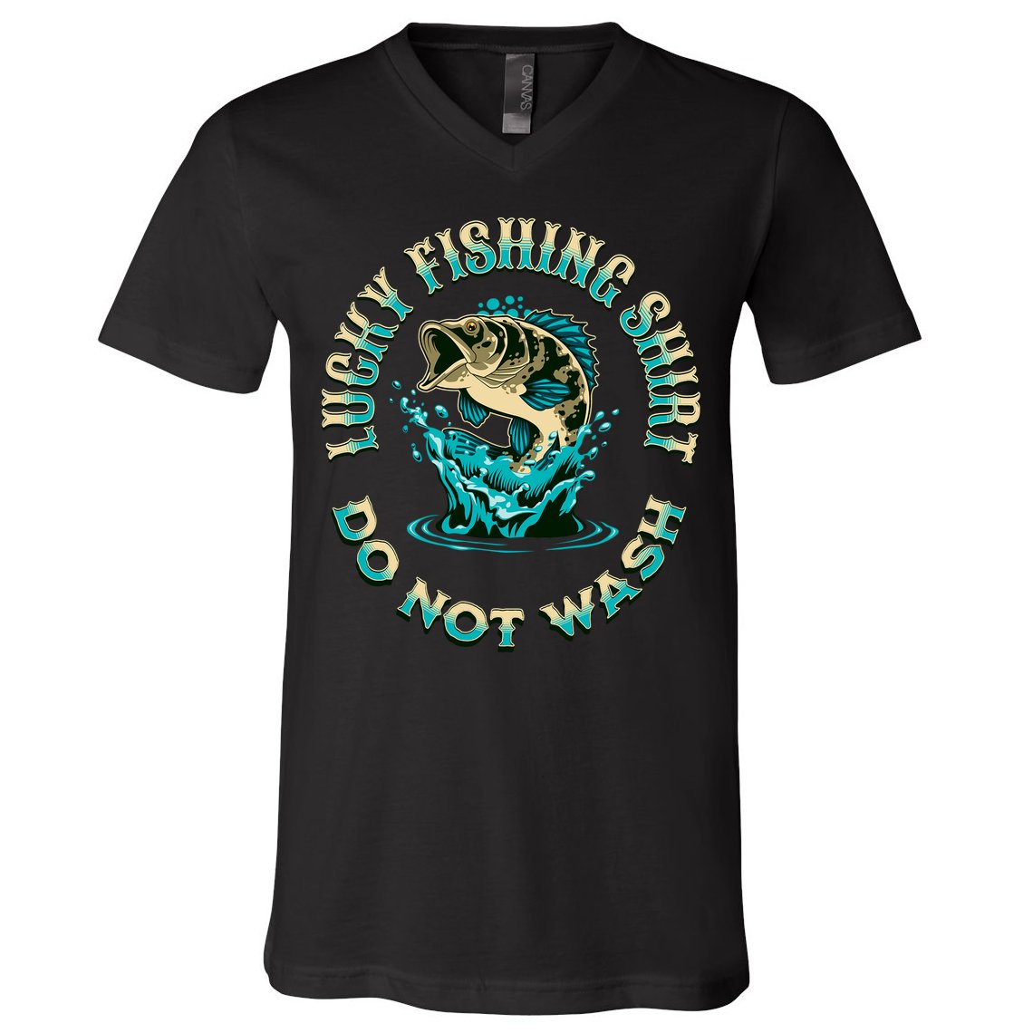 Funny Fishing Quotes Funny Fishing Memes Lucky Fishing V-Neck T-Shirt