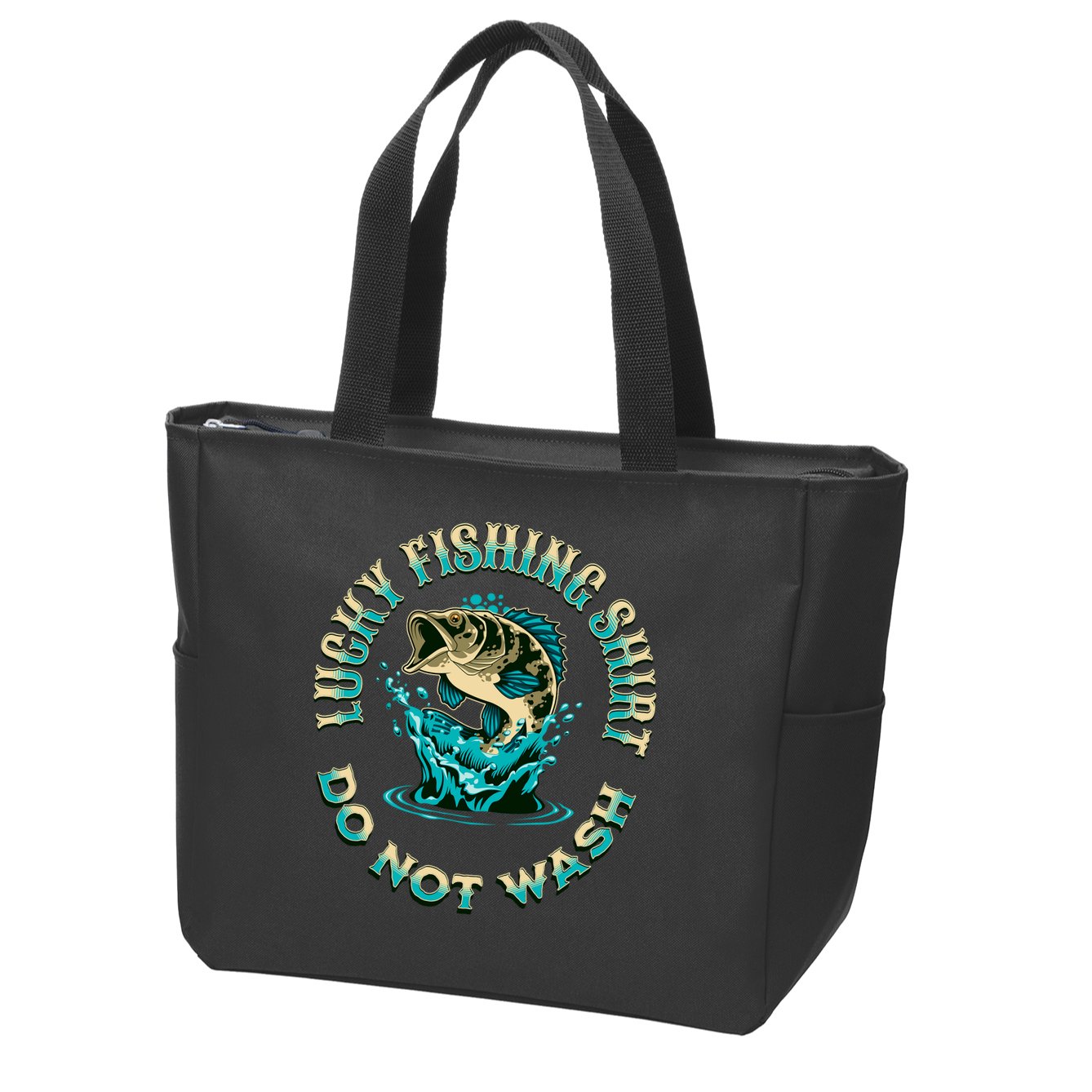 Funny Fishing Quotes Funny Fishing Memes Lucky Fishing Zip Tote Bag