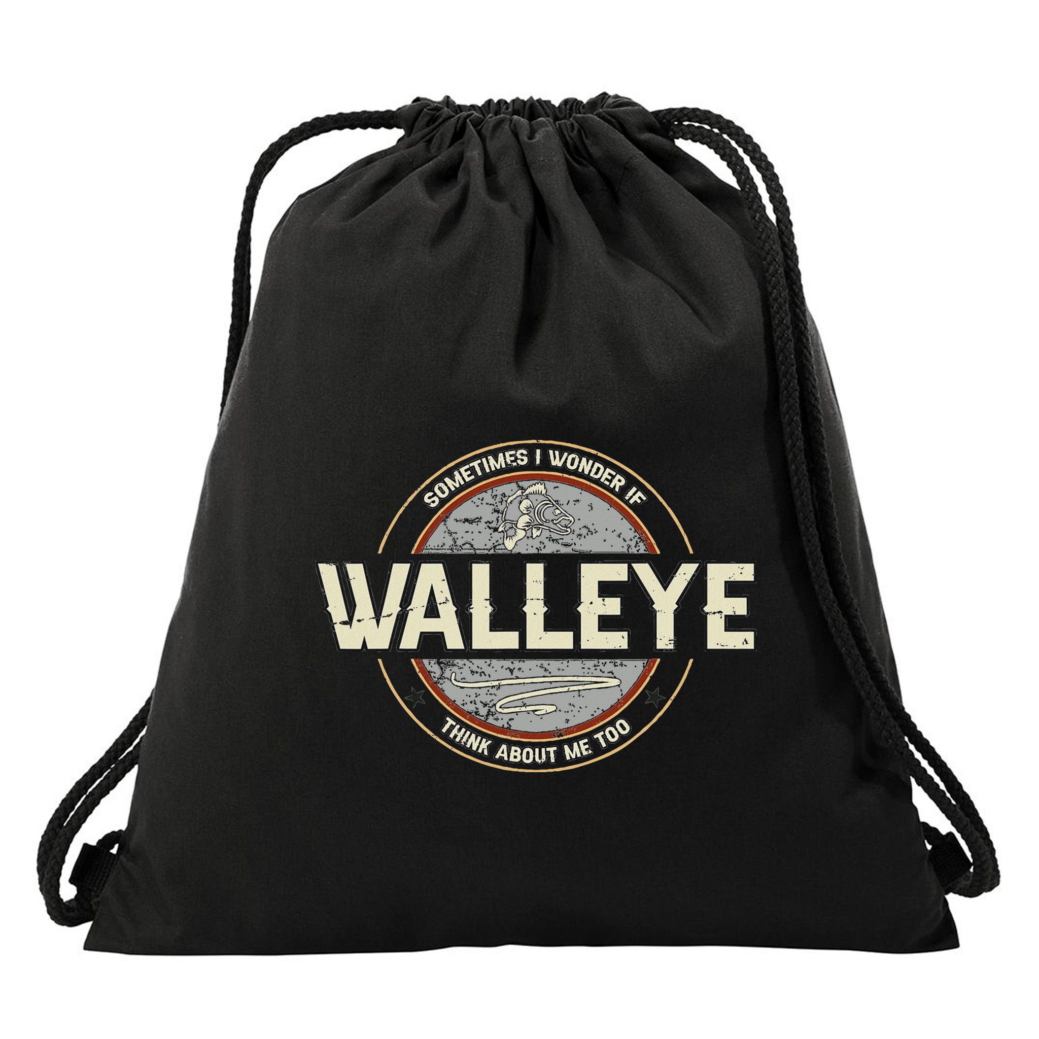 Funny Fishermen Quotes Walleye Fishing Jokes Drawstring Bag