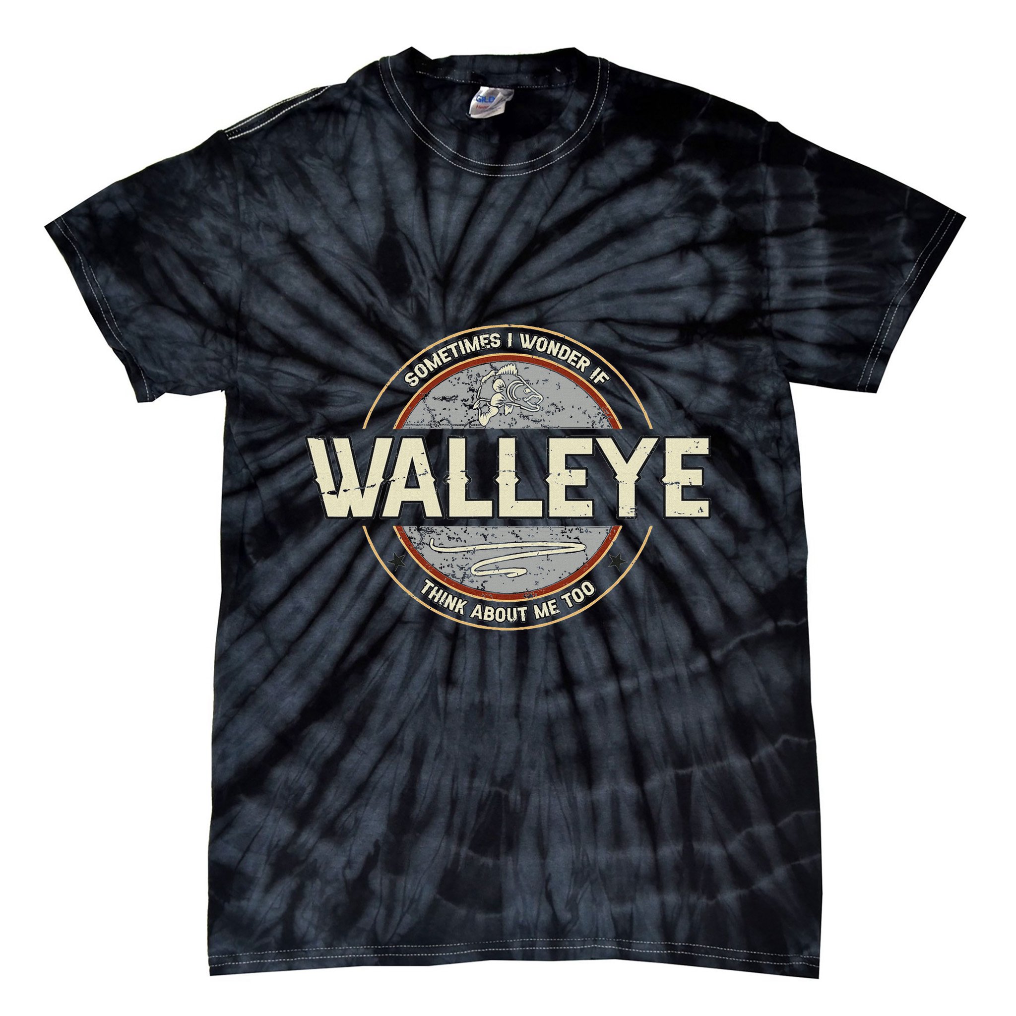 Funny Fishermen Quotes Walleye Fishing Jokes Tie-Dye T-Shirt