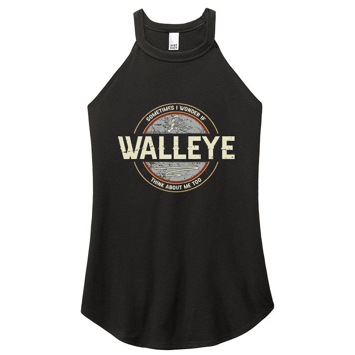 Funny Fishermen Quotes Walleye Fishing Jokes Women's Perfect Tri Rocker Tank