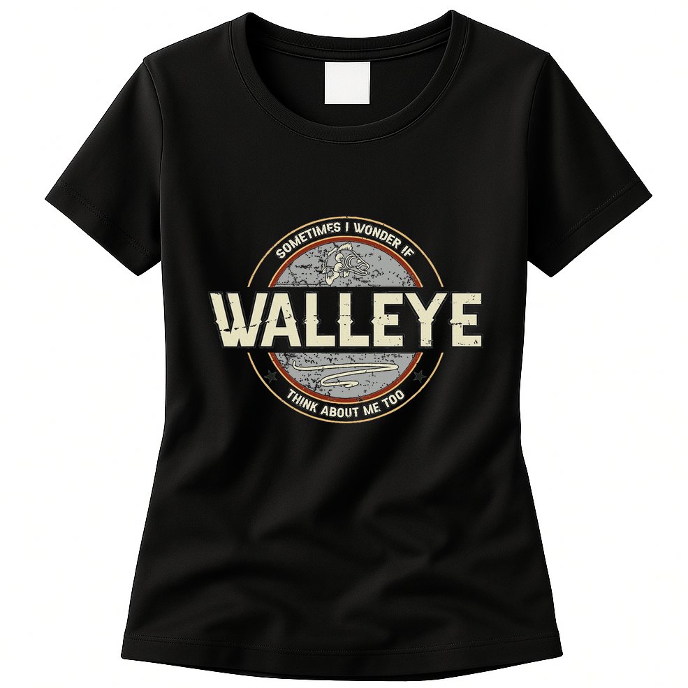 Funny Fishermen Quotes Walleye Fishing Jokes Womens T-Shirt