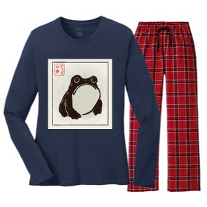 Frog. Women's Long Sleeve Flannel Pajama Set 