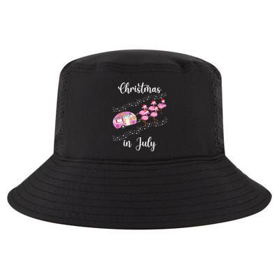 Funny Flamingo Retro Camping Car Christmas In July Tank Top Cool Comfort Performance Bucket Hat