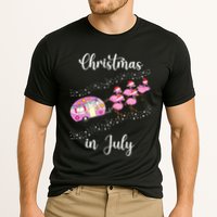 Funny Flamingo Retro Camping Car Christmas In July Tank Top Cooling Performance Crew T-Shirt
