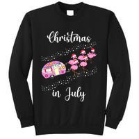 Funny Flamingo Retro Camping Car Christmas In July Tank Top Sweatshirt