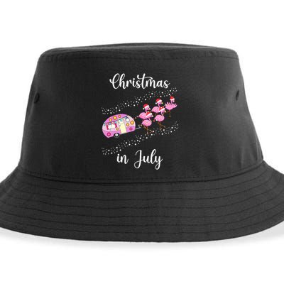 Funny Flamingo Retro Camping Car Christmas In July Tank Top Sustainable Bucket Hat