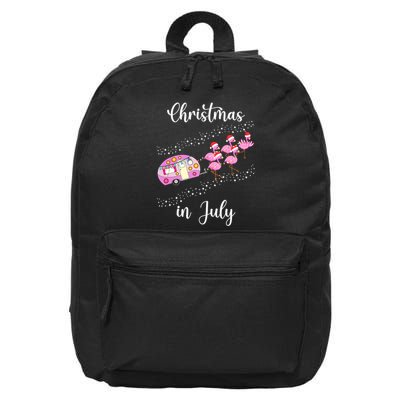 Funny Flamingo Retro Camping Car Christmas In July Tank Top 16 in Basic Backpack