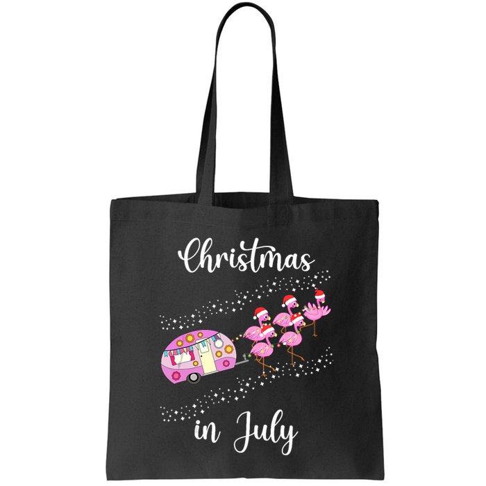 Funny Flamingo Retro Camping Car Christmas In July Tank Top Bag