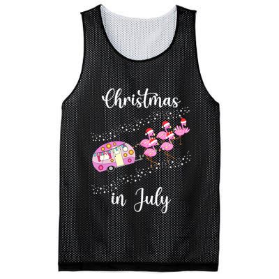 Funny Flamingo Retro Camping Car Christmas In July Tank Top Mesh Reversible Basketball Jersey Tank