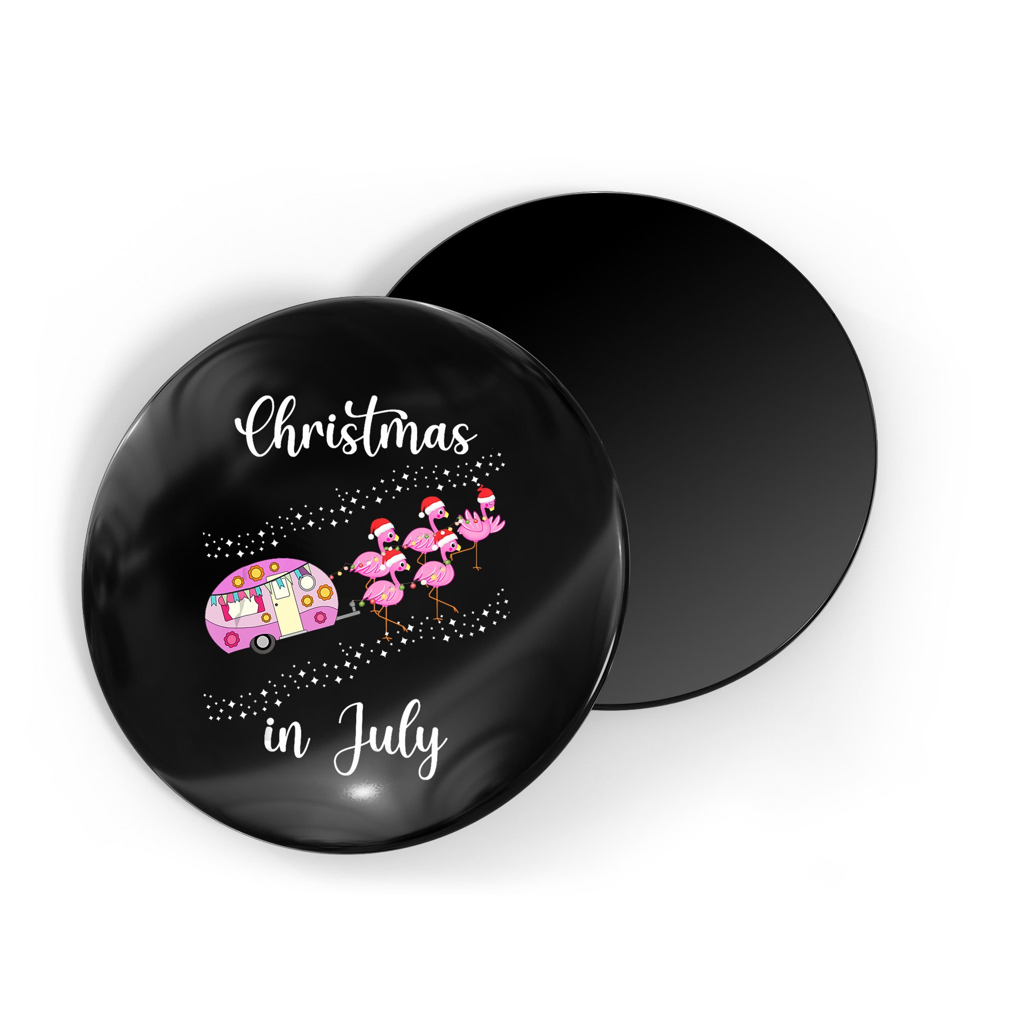 Funny Flamingo Retro Camping Car Christmas In July Tank Top Magnet