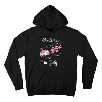 Funny Flamingo Retro Camping Car Christmas In July Tank Top Tall Hoodie