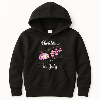 Funny Flamingo Retro Camping Car Christmas In July Tank Top Kids Hoodie