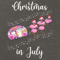 Funny Flamingo Retro Camping Car Christmas In July Tank Top Cotton Canvas Backpack